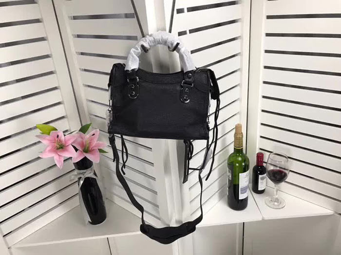 BALENCIAG巴黎世家 原單品質 經典機車 原版山羊皮銀邊 包邊五金款 手提肩背斜挎包  BL1415